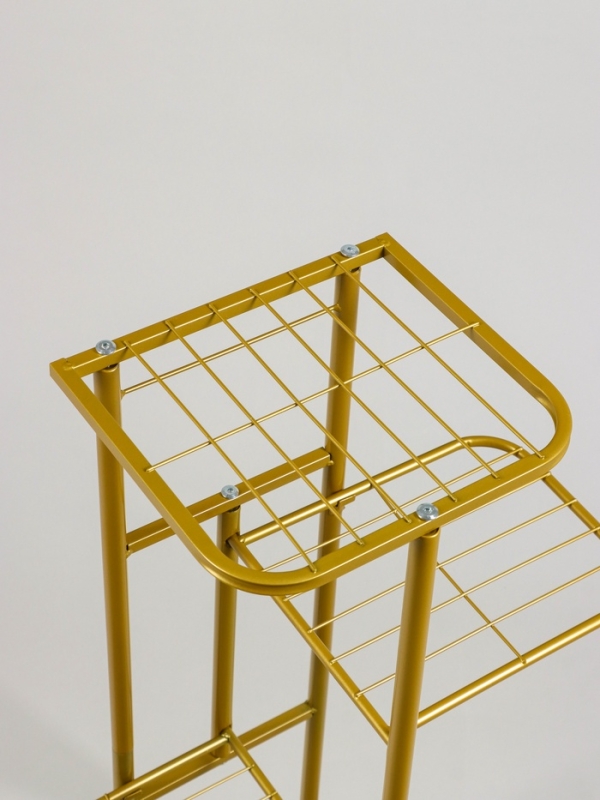 Подставка для цветов Greengo, 4 полки, 43 &times; 22 &times; 82 см, напольная, металл, цвет золотой