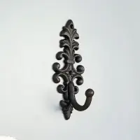 Крючок декоративный чугун "Цветочный вензель" 8х7,5х21 см