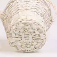 Набор 3 шт корзин плетеных 28х28х16, 22х22х15, 19х19х14 см, плетеная ручка h=_ см, серый