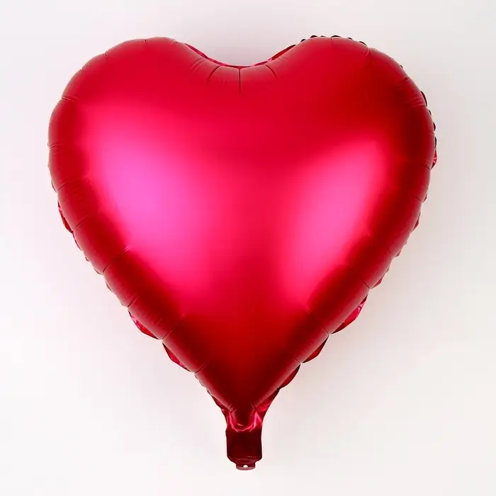Шар воздушный фольгированный 18" &laquo;Сердце&raquo;, с клапаном, матовый, цвет фуксия