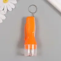 Фонарик брелок для ключей на кольце &laquo;Галочки&raquo;, светит, LR41&times;3 шт., 2.6&times;2.6&times;9.5 см, МИКС