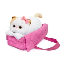 Мягкая игрушка "Кошечка Ли-Ли в сумке-переноске", лежачая, 24 см LKl24-001