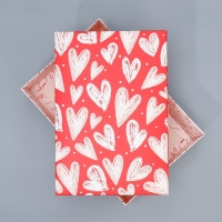 Коробка подарочная складная, упаковка, &laquo;Сердца&raquo;, 30 х 20 х 9 см