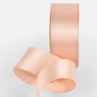 Лента атласная двухсторонняя №0714 38мм*25&plusmn;1м персиковый пух TR