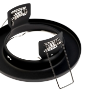 Светильник встраиваемый под лампу MR16, круг, металл, черный