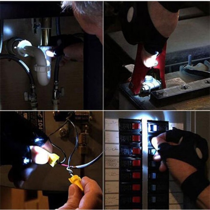 Фонарь-перчатка рабочий, на левую руку, 2 х CR2016, 36 х 13.5 см