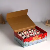 Сувенир полистоун водяной шар "Дед Мороз/Снеговик шар на голове" МИКС 6,8х5х5 см