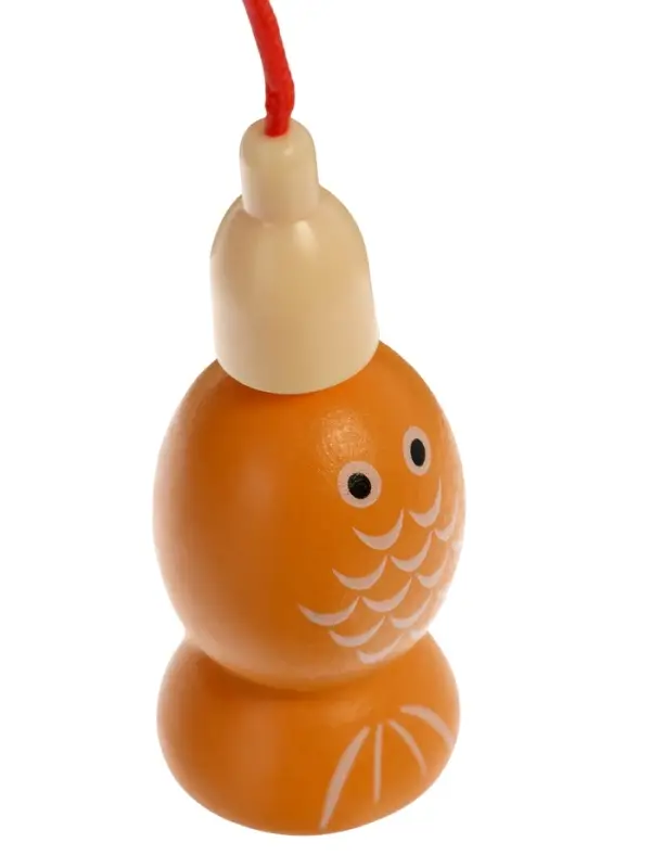 Детская деревянная пирамидка сортер с удочкой