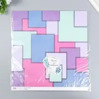 Бумага для скрапбукинга двусторонняя "Яркая геометрия" плотность 180 гр 30,5х32 см