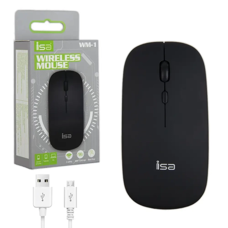 Беспроводная оптическая  мышь WM-1 ISA  черный IS322123