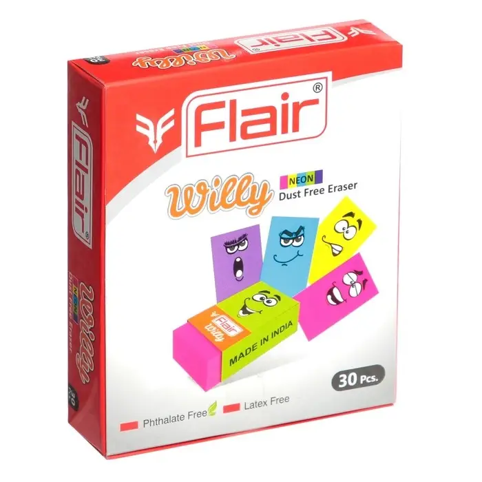Ластик дизайн FLAIR WILLY 34х20х10мм, белая FA 7034 WHITE