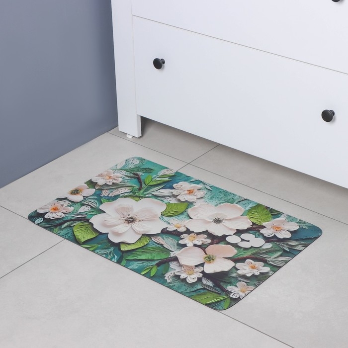 Коврик для дома Доляна Wild Flora, влаговпитывающий, 40&times;60 см