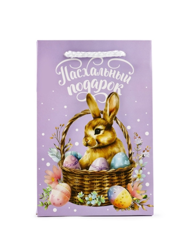 Пакет подарочный под кулич &laquo;Пасха&raquo;, заяц, 12 х 18 х 12 см