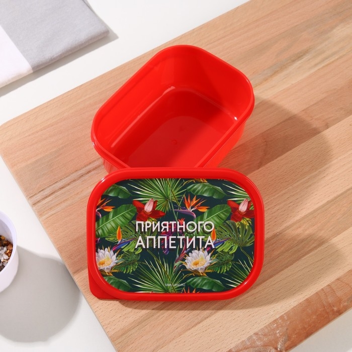 Ланч-бокс &laquo;Приятного аппетита&raquo;, прямоугольный, 500 мл