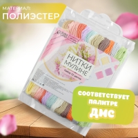 Набор ниток мулине №4, 8 &plusmn; 1 м, 12 шт