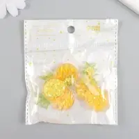 Шейкер для творчества акрил "Ананас" с глиттером  0,5х2,4х4 см