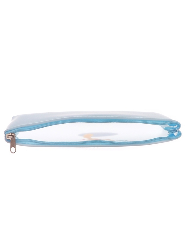 Пенал школьный на молнии  Зверушки Голубой