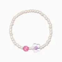 Набор детский &laquo;Выбражулька&raquo; 2 предмета: бусы, браслет, ракушка, цветы, цвет бело-розовый