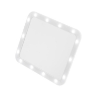 Зеркало Luazon KZ-01, подсветка, настольное, 14 диодов, 4хАА (не в комплекте), белое