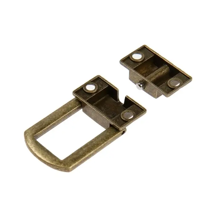 Замок-защелка на ящик ZM01, 3.2&times;2.5 см, цвет бронза