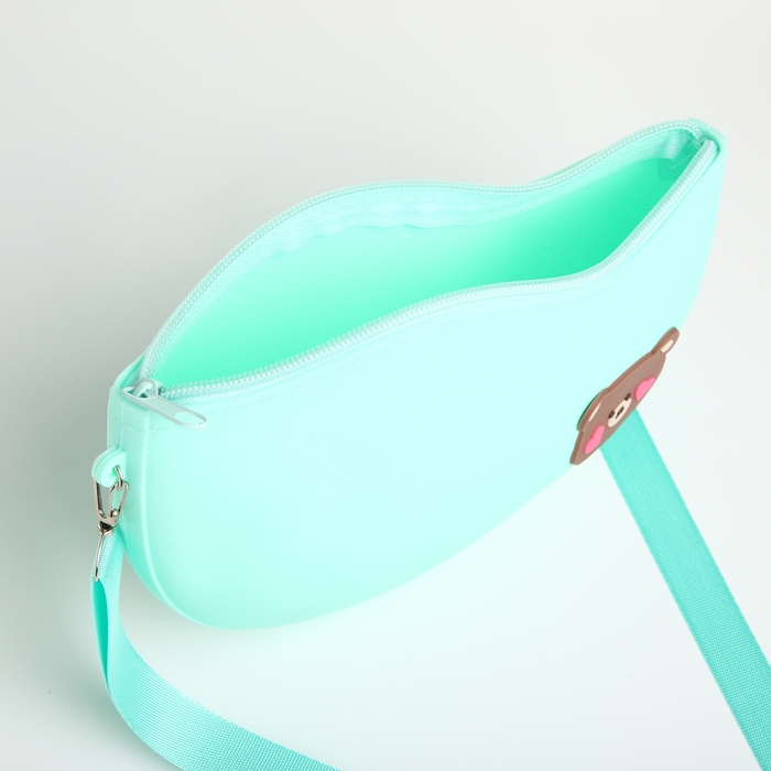 Сумка детская для девочки на молнии, цвет бирюзовый