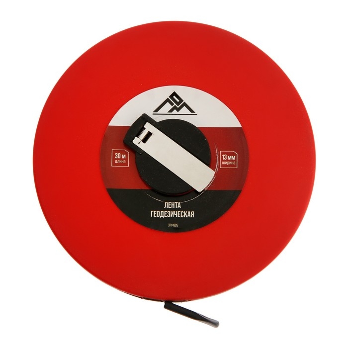 Рулетка геодезическая ЛОМ, фиберглассовая лента, закрытый корпус, 30 м х 13 мм