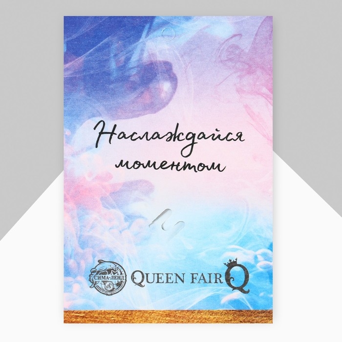 Брошь &laquo;Цветы&raquo; ветвь яблони, цвет голубой в серебре