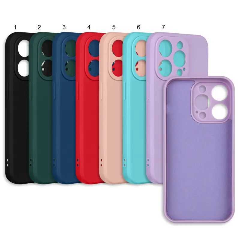 Чехол iPh 14 Pro цветной силикон