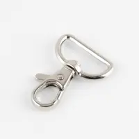 Карабины металл 9,1гр 4,3*3,1см/25*3мм (наб 2шт цена за наб) серебряный TR