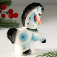 Сувенир Конь Буран большой, 11х10х4,5 см, гжель, цвет