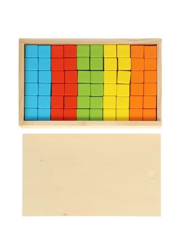 Кубики деревянные 60 штук