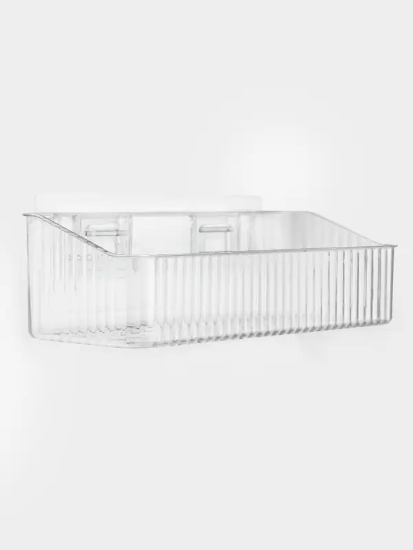 Полка для ванной настенная, цвет прозрачный