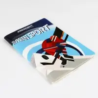 Обложка для паспорта &laquo;Russian sport&raquo;, зимние виды, геометрия, ПВХ