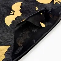 Скатерть на хеллоуин &laquo;Летучие мыши&raquo;, золото, 200 х 140