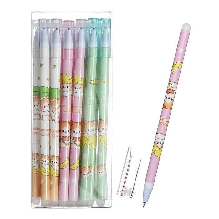 Ручка гелевая со стираемыми чернилами, 0.5 мм, корпус &laquo;Котик&raquo;, стержень синий, МИКС