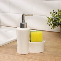 Дозатор для моющего средства с подставкой для губки Доляна &laquo;Лоза&raquo;, 250 мл