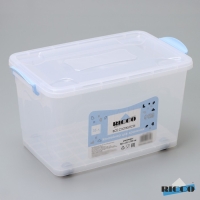 Контейнер для хранения с крышкой RICCO, 35 л, 50&times;31&times;28 см, на колёсах, прозрачный