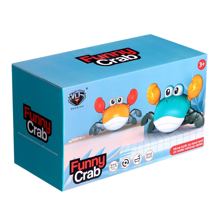 Заводная игрушка &laquo;Весёлый крабик&raquo;, цвета МИКС