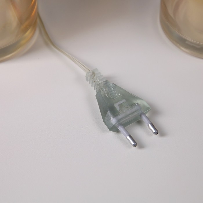 Светодиодная фигура &laquo;Снежинка с бусинами&raquo; 50 см, металл, 220 В, свечение тёплое белое