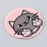 Термонаклейка на одежду &laquo;Котик&raquo;, диам. 6,4 см