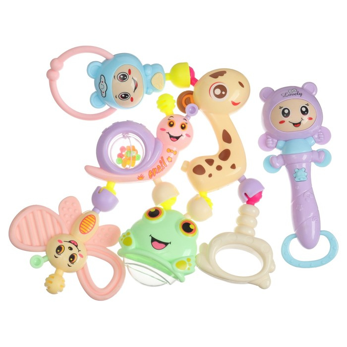 Набор погремушек &laquo;Собери меня&raquo;, 7 шт., нежные цвета, Крошка Я