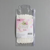 Нитки мулине &laquo;Blanc&raquo;, 8 &plusmn; 1 м, 6 шт, цвет белый