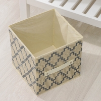 Короб стеллажный для хранения Доляна &laquo;Гэтс&raquo;, 25&times;25&times;25 см, цвет бежевый