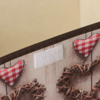 Короб стеллажный для хранения с крышкой &laquo;Сердца&raquo;, 37&times;24&times;24 см