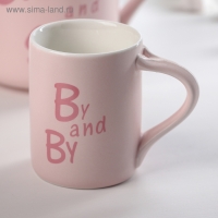 Набор керамический чайный на подставке &laquo;Бант&raquo;, 5 предметов: чайник 900 мл, 4 кружки 200 мл