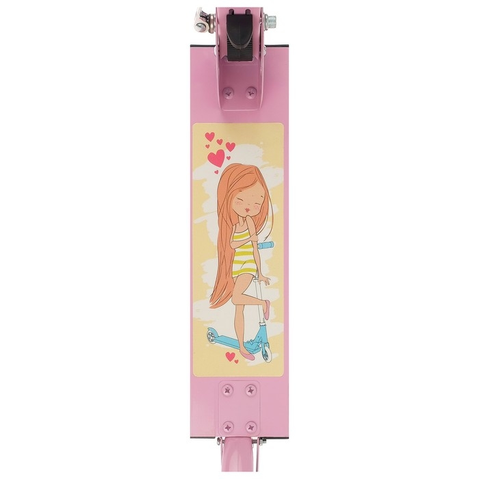 Самокат-снегокат 2 в 1 GRAFFITI &laquo;Красотка&raquo;, цвет розовый