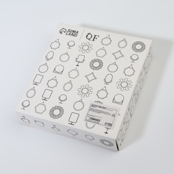 Зеркало настольное &laquo;Круг&raquo;, двустороннее, с увеличением, d зеркальной поверхности 9,5 см, цвет белый