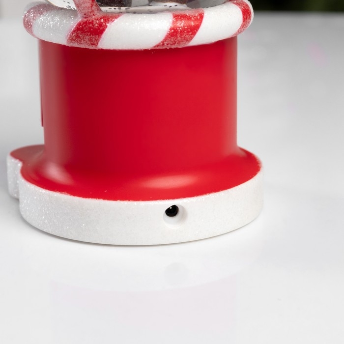 Фигура светодиодная &laquo;Новогодняя карамель&raquo;, 19.8х11.1х11.8 см, музыка, батарейки ААх3 (не в комплекте), USB, свечение тёплое белое