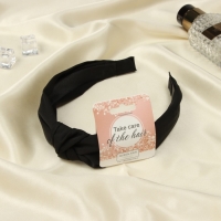 Ободок для волос "Кокетка" 3 см, чёрный