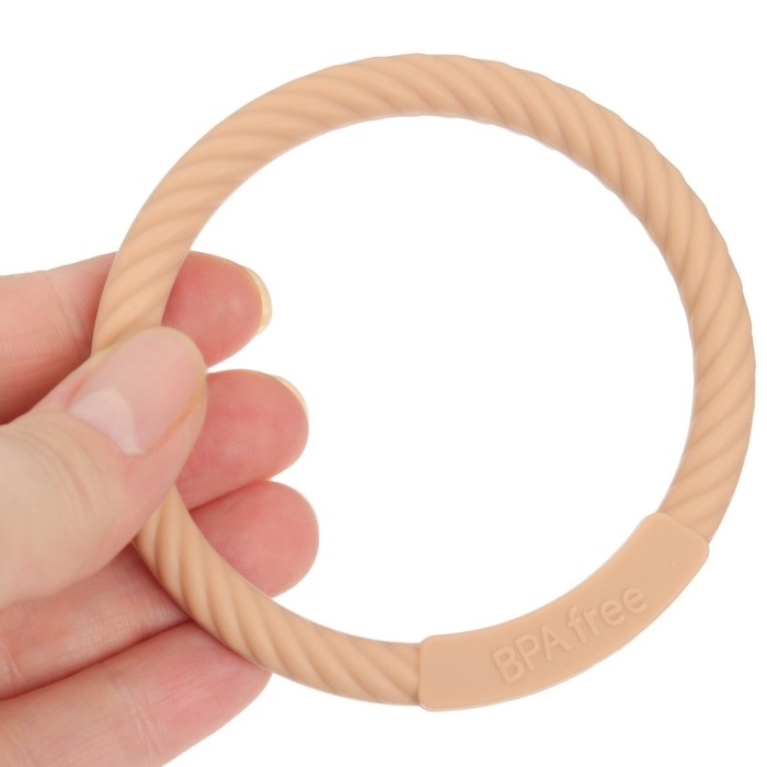 Прорезыватель силиконовый &laquo;Браслетик&raquo;, цвет бежевый, Mum&Baby